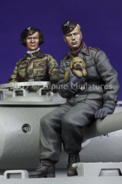 Photo1: Alpine Miniatures[AM35089]German Panzer Crew Set (2 Figures)