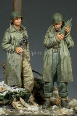 Photo1: Alpine Miniatures[AM35095]WW2 US Army Officer Set (2 Figures)