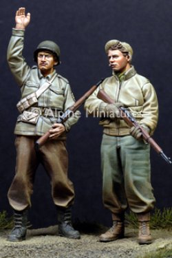 Photo1: Alpine Miniatures[AM35110]WW2 US Infantry Set (2 Figures)