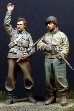 Photo2: Alpine Miniatures[AM35110]WW2 US Infantry Set (2 Figures)