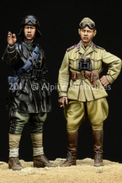 Photo1: Alpine Miniatures[AM35124]WW2 Italian AFV Crew Set (2 Figures)