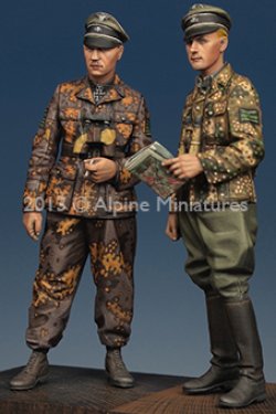 Photo2: Alpine Miniatures[AM35165]Kurt Meyer & Officer Set (2 Figures)