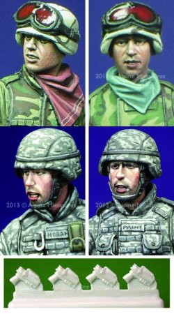 Photo1: Alpine Miniatures[H007]Modern US Infantry Heads