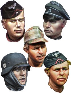 Photo2: Alpine Miniatures[H017]WW2 German Heads Set #1