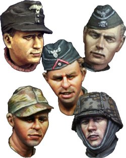 Photo2: Alpine Miniatures[H018]WW2 German Heads Set #2