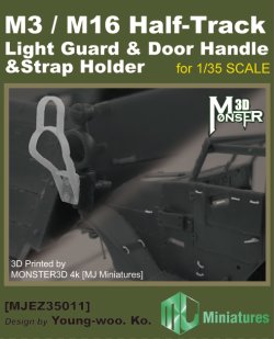 Photo2: MJ Miniatures[MJEZ35011]1/35 M3/M16 Half-Trank Light Guard & Door Handle & Strap Holder
