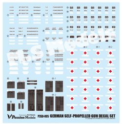 Photo1: [Passion Models] [P35D-005] 1/35 WWII GERMAN Army S.P.G&ARTILLERY Decal set