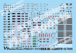 Photo1: [Passion Models] [P35D-011]1/35 Tank Crew Decal German military