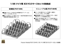 Photo4: [Passion Models] [P35T-004R] 1/35 WWII German Gas Mask Container Set [Improved version]