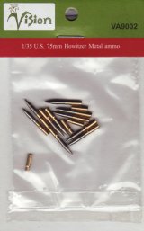 [Vision Models][VA9002] 1/35 Metal Ammo Set for U.S. M1 A1 75mm Pack Howitzer