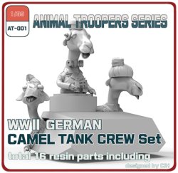 Photo1: [TORI FACTORY][AT-001] 1/35 WWII German Camel Tank Crew Set (３ figures)