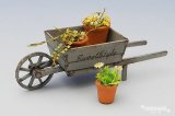 cobaanii[SS-020]木製手押し車と植木鉢