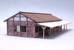 Photo1: [Kamizukuri] [N-3]1/150　Station building　Old　Japan　No.1
