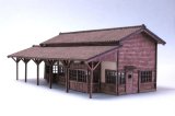 [Kamizukuri] [N-4]1/150　Station building　Old　Japan　No.2