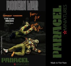 Photo1: Paracel Miniatures[MW3505] TERRORIST TAKE DOWN(2 resin figures)