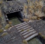 Work Shop Shin[M-20222]1/35 Wooden Drain Tunnel and Log Bridge