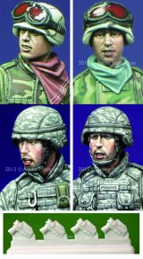 Photo: Alpine Miniatures[H007]Modern US Infantry Heads