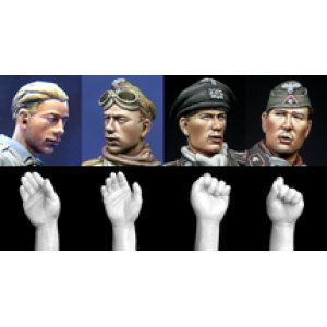 Photo: Alpine Miniatures[H003]Panzer Crew Heads & Hands