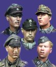 Photo1: Alpine Miniatures[H005]WSS Panzer Crew Heads Set #1