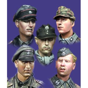 Photo: Alpine Miniatures[H005]WSS Panzer Crew Heads Set #1