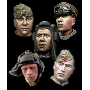 Photo: Alpine Miniatures[H013]WW2 Russian Heads Set #1