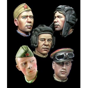 Photo: Alpine Miniatures[H014]WW2 Russian Heads Set #2