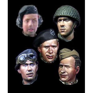 Photo: Alpine Miniatures[H015]WW2 British Heads Set #1