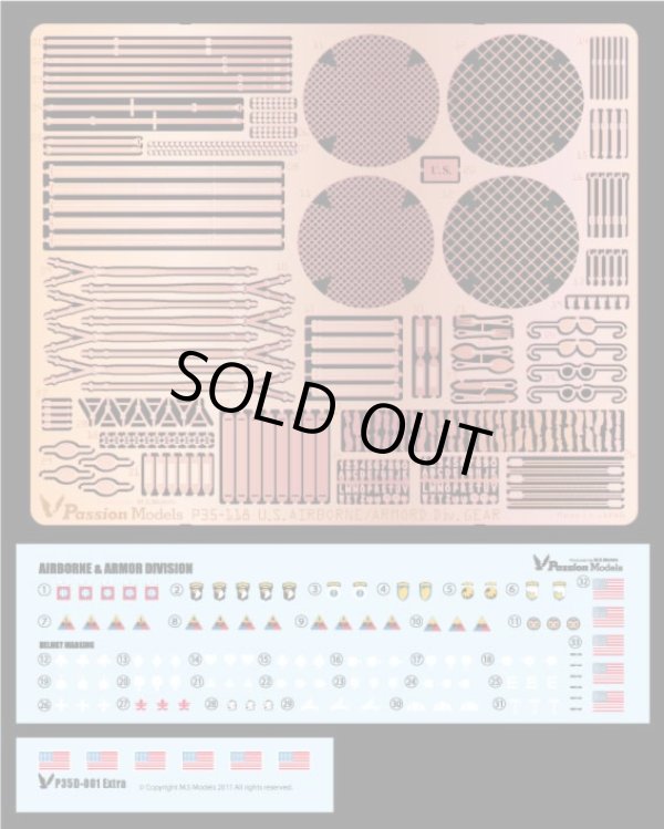 Photo1: [Passion Models] [P35-118] 1/35 WWII U.S Army Airborne/Armoured Div. Gear Set with Decal