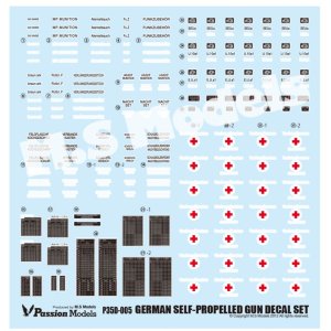 Photo: [Passion Models] [P35D-005] 1/35 WWII GERMAN Army S.P.G&ARTILLERY Decal set