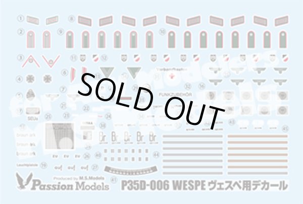 Photo1: [Passion Models] [P35D-006] 1/35 WWII German Sefl-Propelled Howitzer WESPE "Italian Front" Deacal Set