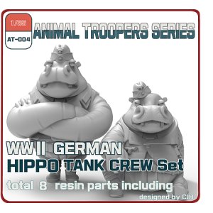 Photo: [TORI FACTORY][AT-004]1/35 WWII German Hippo Tank Crew Set B ( 2 figures)