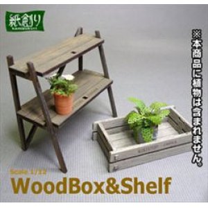 Photo: [Kamizukuri] [G-41] Wood Box & Shelf