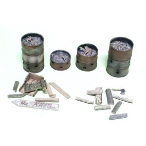 Photo: Work Shop Shin[M-20207]1/35 DrumStove ＆ Fire Wood Set
