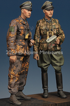 Photo1: Alpine Miniatures[AM35165]Kurt Meyer & Officer Set (2 Figures)