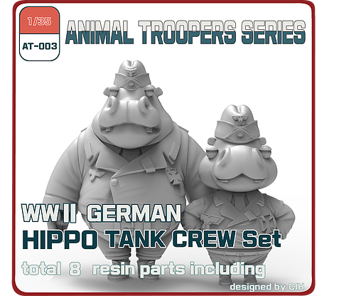 Photo1: [TORI FACTORY][AT-003]  1/35 WWII German Hippo Tank Crew Set A (2 figures)