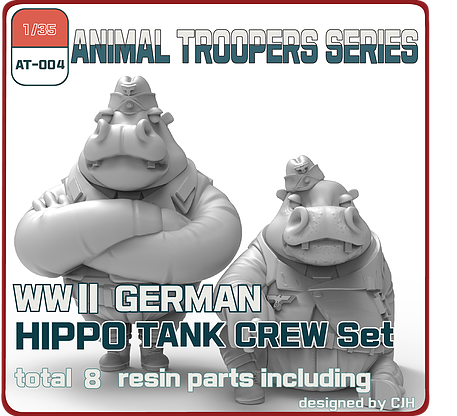 Photo1: [TORI FACTORY][AT-004]1/35 WWII German Hippo Tank Crew Set B ( 2 figures)