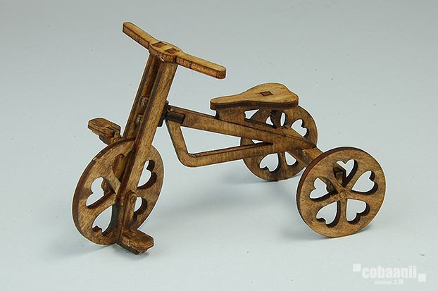 Photo1: cobaanii[WF-014]木製三輪車
