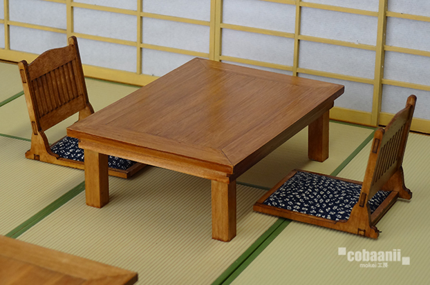 Photo1: cobaanii[WZ-008]檜の座卓と座椅子セット